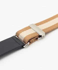 J.PRESS MEN レザートリム ストライプ テープベルト