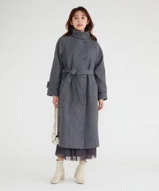 Feroux 【古畑星夏さん着用】スタンドネックウールライク コート