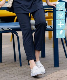 Tiaclasse 【洗える・接触冷感・紫外線ケア・サラごこち】選べるパンツ(テーパード/ワイド）