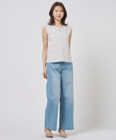 J.PRESS LADIES S スムースジャージー ノースリーブ カットソー