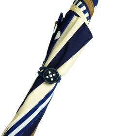 +RING レディース向け プラスリング 長傘 60cm NVY/BGE T1354