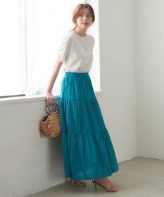 Feroux 【UVケア・美人百花7月号掲載】ギャザースリーブ Tシャツ