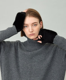 ICB ファー手袋 ブラック系