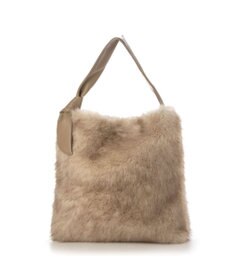 UNBILLION カシュカシュ cachecache / リボンワンハンドルミンク風エコファートート