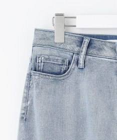 自由区 L 【19号サイズまで展開】ウスカルデニムダーツカーブ パンツ