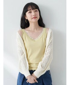 earth music&ecology ダブルレースタンクトップ