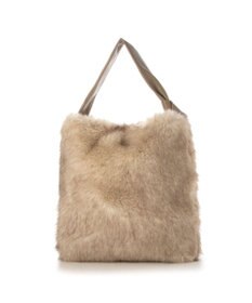 UNBILLION カシュカシュ cachecache / リボンワンハンドルミンク風エコファートート