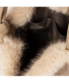 UNBILLION カシュカシュ cachecache / リボンワンハンドルミンク風エコファートート