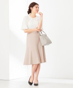 ANY SIS 【WEB・一部店舗限定】リネンライクポリエステル スカート