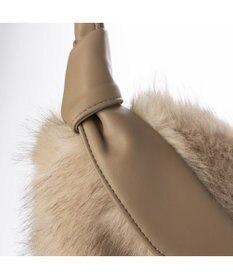 UNBILLION カシュカシュ cachecache / リボンワンハンドルミンク風エコファートート