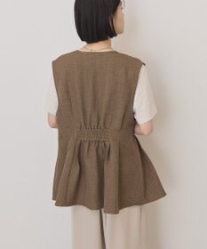 AMERICAN HOLIC 【イージーケア】リネンライクペプラムベスト