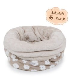PET PARADISE ペットパラダイス ボア 寝袋 筒型《お花柄》L  中型犬