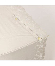 UNBILLION カシュネ cachenez / PUグレースフラワー刺繍トップレス2段折りたたみ傘