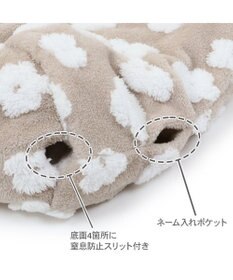 PET PARADISE ペットパラダイス ボア 寝袋 筒型《お花柄》L  中型犬