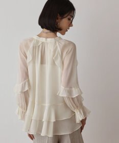 GRACE CONTINENTAL シフォンフレアブラウス