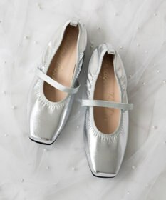 Bridget Birkin 【Bridget Birkin】エラスティックバンドスクエアバレエシューズ