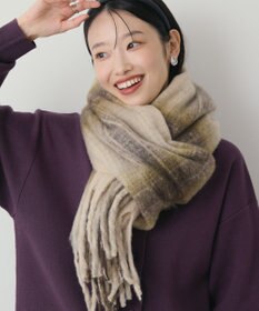 AMERICAN HOLIC チェックシャギーマフラー