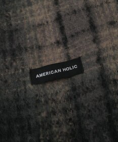AMERICAN HOLIC チェックシャギーマフラー