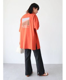 Green Parks バックフォトプリント半袖チュニック