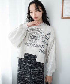 WEGO リメイク風切り替えショートスウェット