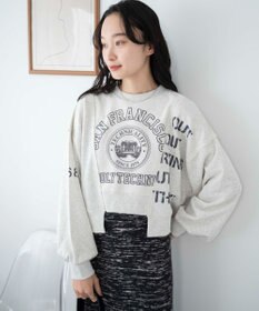 WEGO リメイク風切り替えショートスウェット