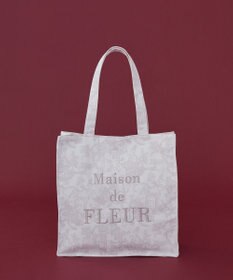 Maison de FLEUR フラワーガーデンロゴ刺繍スクエアトート