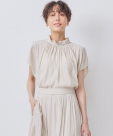 組曲 S 【前後着用可】ギャザーライトデシン ブラウス
