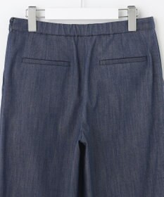 J.PRESS LADIES 【洗える】セルロースシャンブレー セミワイド マリン パンツ