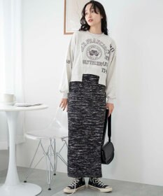 WEGO リメイク風切り替えショートスウェット