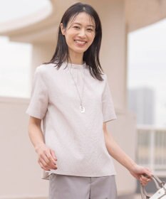 J.PRESS LADIES 【洗える】アセテートレーヨンコットンチェック ペプラム ブラウス