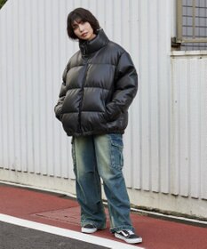 WEGO 【ユニセックス着用ITEM/SMLサイズ展開】PUパデッドブルゾン