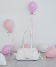 Maison de FLEUR サイドリボンパファーボストンバッグ