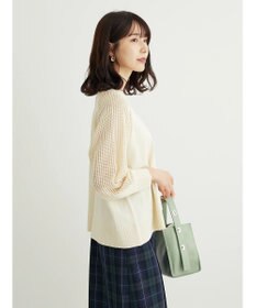 Green Parks ショルダーメッシュニットプルオーバー