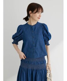 Green Parks ・ＳＵＧＡＲ　ＳＰＯＯＮ　デニムパフブラウス