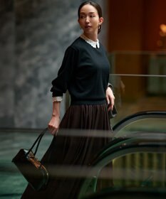 23区 S 【洗える】シアービエラ ギャザー スカート