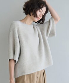 UNFILO L ナイロンシャギー  ハーフスリーブ プルオーバー