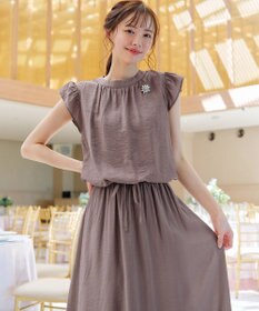 Tiaclasse 【洗える】フリル袖ワンピース