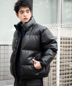 WEGO 【ユニセックス着用ITEM/SMLサイズ展開】PUパデッドブルゾン