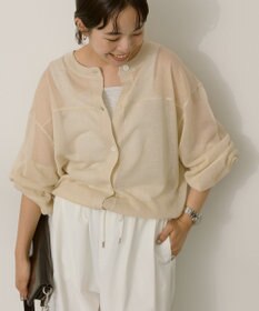 AMERICAN HOLIC 【WEB限定】【接触冷感】2WAYシアーニットカーディガン