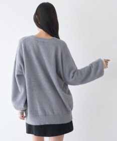 earth music&ecology ラメミニシャギーＶネックカーディガン