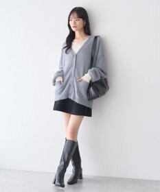 earth music&ecology ラメミニシャギーＶネックカーディガン