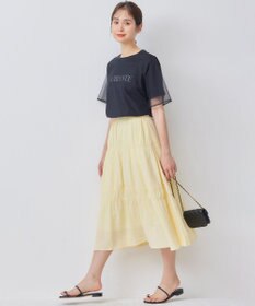 組曲 S 【WEB限定】チュールレイヤードロゴTシャツ