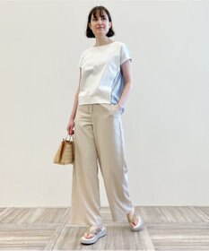 自由区 L 【WEB限定】ランダムストライプ セットアップワンピース