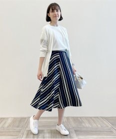 自由区 L 【WEB限定】ランダムストライプ セットアップワンピース