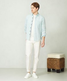 JOSEPH ABBOUD 【キングサイズ・カラー豊富/サステイナブル】リヨセルリネンサッカーシャツ