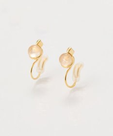 Phoebe <オンワード限定セット>【痛くないシリーズ】ミルキースタッズミニバンスクリップ×パワーストーンイヤリング