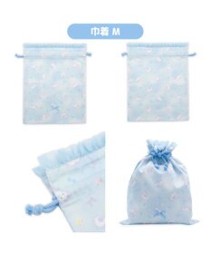 Mother garden マザーガーデン 学童布バッグ ＆ 巾着4点セット  《ふわねこ柄》