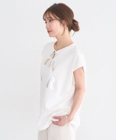 earth music&ecology 【綿100％】フレンチスリーブプリントＴシャツ