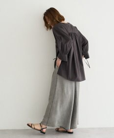 YECCA VECCA バイオ加工ヴィンテージデニムワイドパンツ