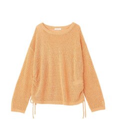 Green Parks サイドシャーリング透かし編みニットプルオーハ